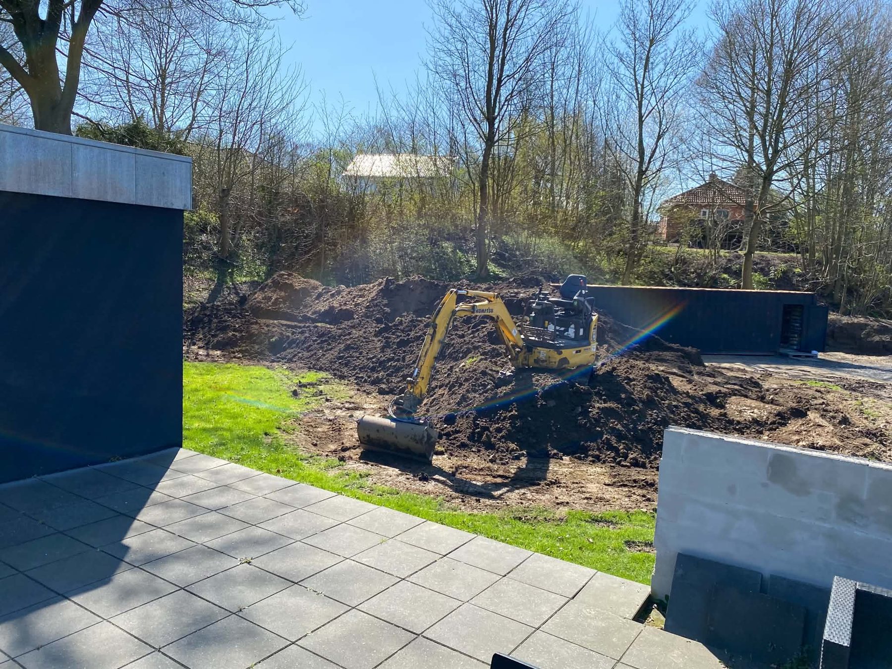 Jordarbejde ved terrasse